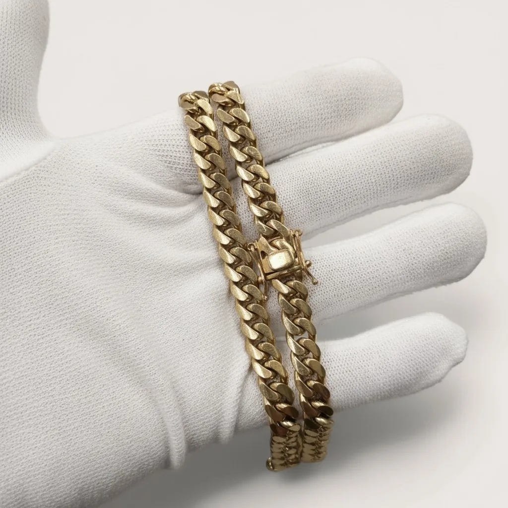 10K Gold Miami Cuban Link Chain Necklace 6