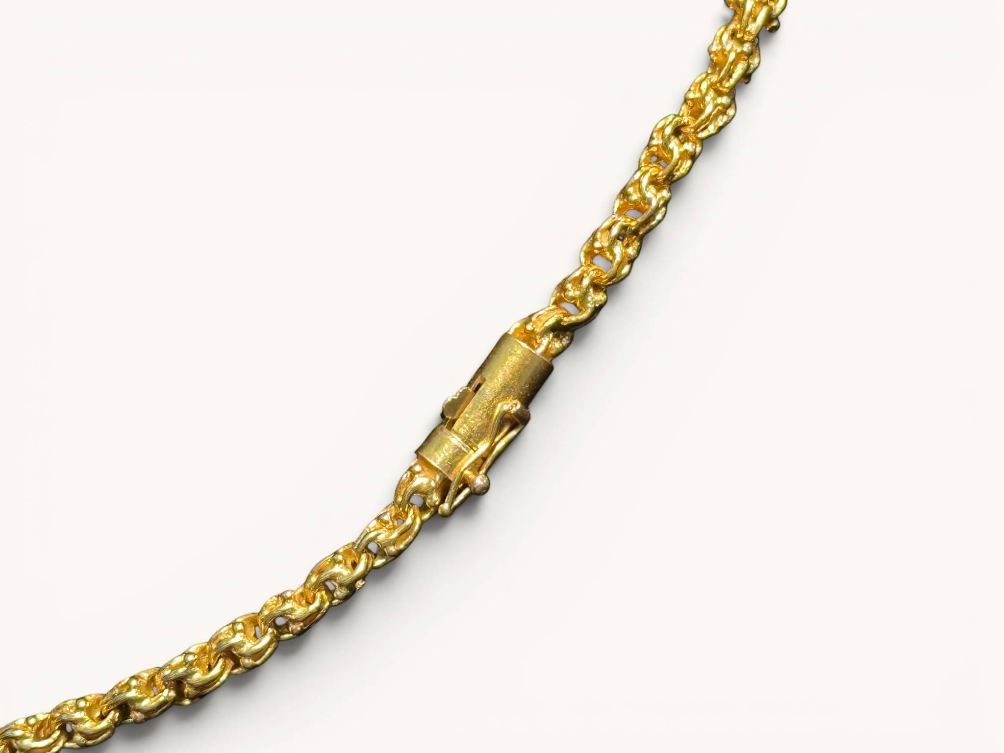 Collar de Cadena de Eslabón Bizantino de Oro Sólido de 14K 4