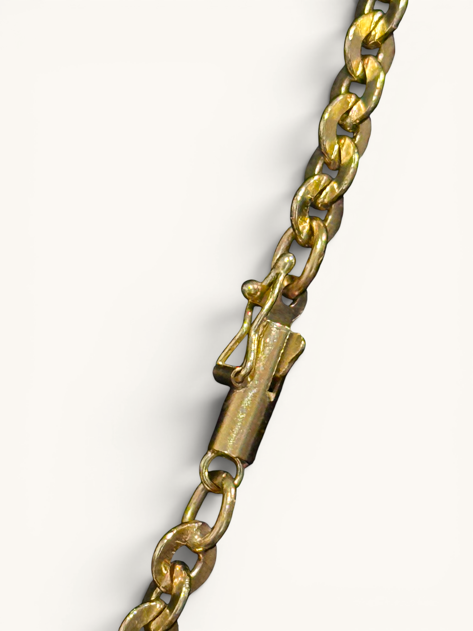 Vintage 14K Gold Oval Link Chain Necklace 4