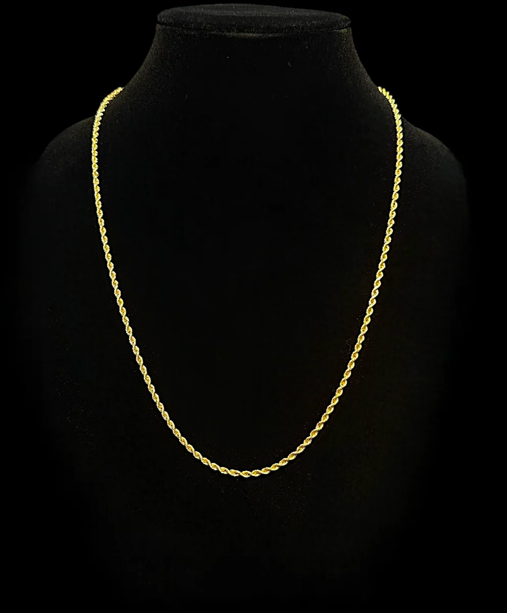 10K Gold Rope Chain Necklace